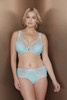 Bramour Brooklyn. Wonderwire By Glamorise. Underwire Front-Close Bra Turquoise.