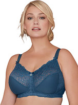 Bramour Chelsea By Glamorise. Wirefree Lace Bralette Bra Caribbean Blue.