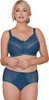 Bramour Chelsea By Glamorise. Wirefree Lace Bralette Bra Caribbean Blue.