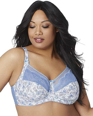 Bramour Soho. Wonderwire By Glamorise. Underwire Support Bra Allure Blue.