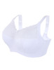Glamorise Bra 40F Comfort-Lift Support Geometric Lace White