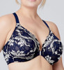 Bramour Noho. Wonderwire By Glamorise. Underwire Front-Close Bra Blue.