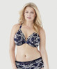 Bramour Noho. Wonderwire By Glamorise. Underwire Front-Close Bra Blue.