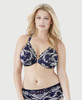 Bramour Noho. Wonderwire By Glamorise. Underwire Front-Close Bra Blue.