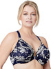 Bramour Noho. Wonderwire By Glamorise. Underwire Front-Close Bra Blue.