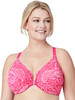 Bramour Noho. Wonderwire By Glamorise. Underwire Front-Close Bra Hot Pink.