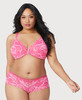 Bramour Noho. Wonderwire By Glamorise. Underwire Front-Close Bra Hot Pink.