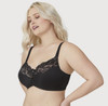 Bramour Tribeca. Wonderwire By Glamorise. Underwire Support Bra Black.
