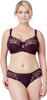 Bramour Tribeca. Wonderwire By Glamorise. Underwire Support Bra Black Plum.