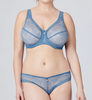 Bramour Nolita. Wonderwire By Glamorise. Underwire Support Bra Caribbean Blue.