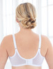 Glamorise Bra 48D Comfort-Lift Support Geometric Lace White