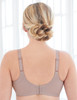 Brand-Name Bra 50D Comfort-Lift Support Geometric Lace Taupe - Back View