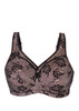 Glamorise Magic-Lift 48H Support Bra All-Over Floral Lace Black