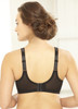 Glamorise Magic-Lift 48H Support Bra All-Over Floral Lace Black - Back View
