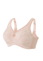 Glamorise Magic-Lift 44H Support Bra All-Over Lace Cafe
