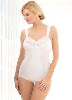 Glamorise Soft Shoulders Body Briefer Shaper 48B Comfort & Control White