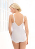 Glamorise Soft Shoulders Body Briefer Shaper 50F Comfort & Control White - Back View