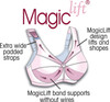 Unique MagicLift® cushioned inner-bust band for uplift, bust definition, support and comfort.