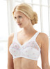 Glamorise Magic-Lift Full-Figure Support Bra 52i Embroidered White