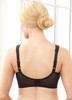 Glamorise Magic-Lift Embroidered Full-Figure 40C Support Bra Black - Back View