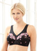 Glamorise Magic-Lift Embroidered Full-Figure 42DD Support Bra Black