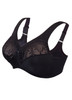 Glamorise Magic-Lift 36B Embroidered Wirefree Support Bra Black
