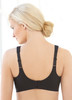 The strap adjustments in the back and the adjustable hook and eye closure guarantee a perfect fit.