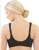 Glamorise Magic-Lift 56DD Embroidered Wirefree Support Bra Black - Back View
