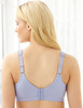 Glamorise Magic-Lift Cotton-Blend 42DD Lace Support Bra Purple - Back View