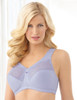 Glamorise Magic-Lift Cotton-Blend Lace Support Bra Purple