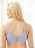Glamorise Magic-Lift Cotton-Blend Lace Support Bra Purple - Back View