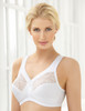Glamorise Magic-Lift 40DD Cotton-Blend Lace Support Bra White