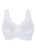 Glamorise Magic-Lift 40DD Cotton-Blend Lace Support Bra White