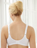 Glamorise Magic-Lift 40G Cotton-Blend Lace Support Bra White - Back View