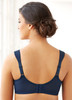 Glamorise MagicLift 42D Seamless Support T-Shirt Bra Blue - Back View