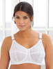 Glamorise Comfort-Lift Support Side-Bones Lace Bra White