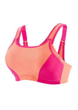 Glamorise Magic-Lift Custom Control Sport Bra Pink Orange