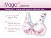 Magiclift® criss-cross design on the inner bra is wire free and provides superior lift, definition and support.