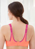 Glamorise Magic-Lift Custom Control Sport Bra Pink Orange - Back View