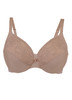 Glamorise Wonderwire Elegance Underwire Embroidered Bra Taupe