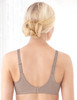 Glamorise Wonderwire Elegance Underwire Embroidered Bra Taupe - Back View