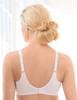 Glamorise Wonderwire Elegance Underwire Embroidered Bra White - Back View