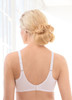 Glamorise Wonderwire Elegance Underwire Embroidered Bra White - Back View