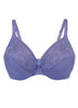 Glamorise Wonderwire Elegance Underwire Embroidered Bra Purple