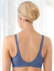 Glamorise Wonderwire Elegance Underwire Embroidered Bra Purple - Back View