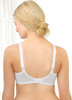 Glamorise Wonderwire Underwire Lace Cami Camisole Bra White - Back View