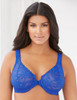 Glamorise Wonderwire Underwire Front-Close Bra Blue