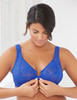 Glamorise Wonderwire Underwire Front-Close Bra Blue