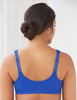 Glamorise Wonderwire Underwire Front-Close Bra Blue - Back View