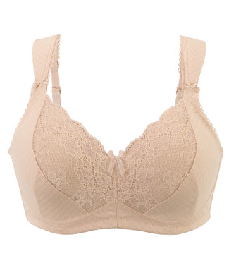 Glamorise Elegance Full-Figure Wide-Strap Support Bra Nude